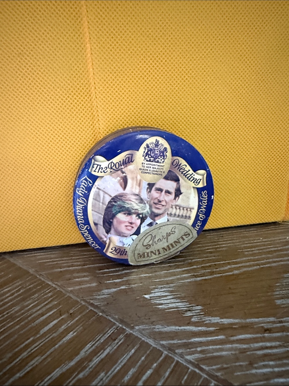 Vintage Royal Wedding Commemorative Tin - Blue